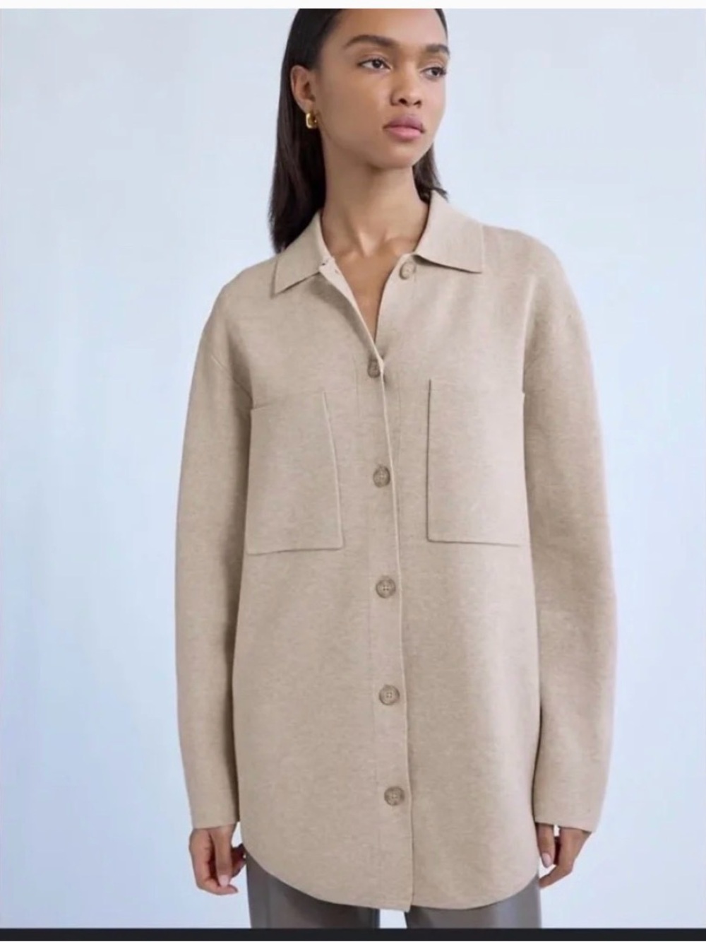 Aritzia Babaton Minimal Oversized Cabincore Shacket Woman's Size XS